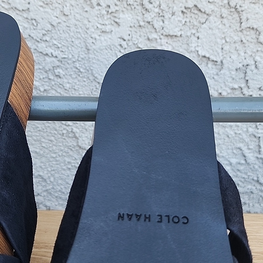 Cole Haan Women's Dark Blue Suede Mules Size 7B - Picture 9 of 12